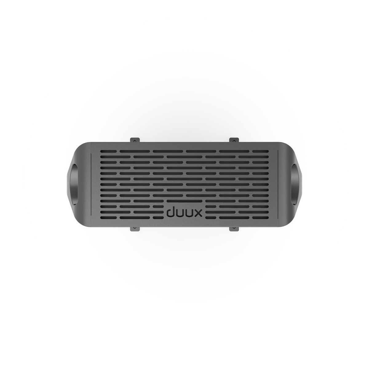 Electric panel heater, top-down view on white